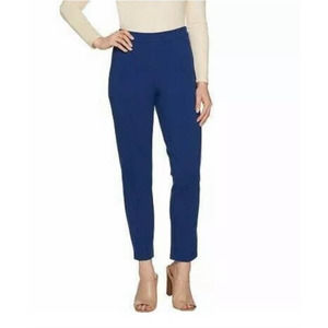 Joan Rivers Regular Signature Ankle Bordeaux Blue Pants